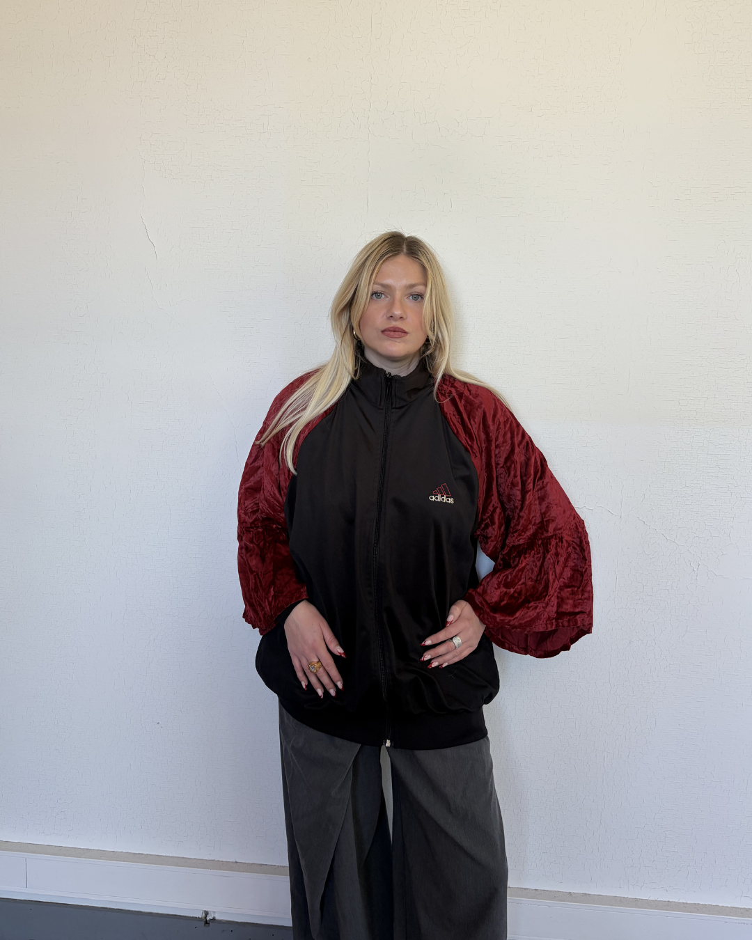 #98 Veste de sur-vêtement Adidas manches velours
