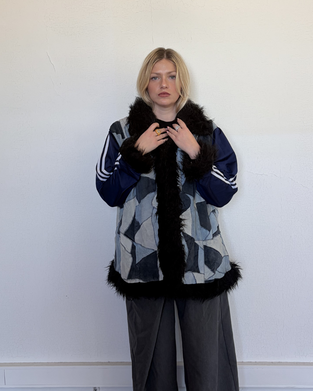 #97 Blue Afghan coat
