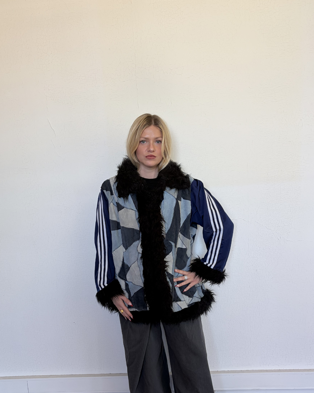 #97 Blue Afghan coat