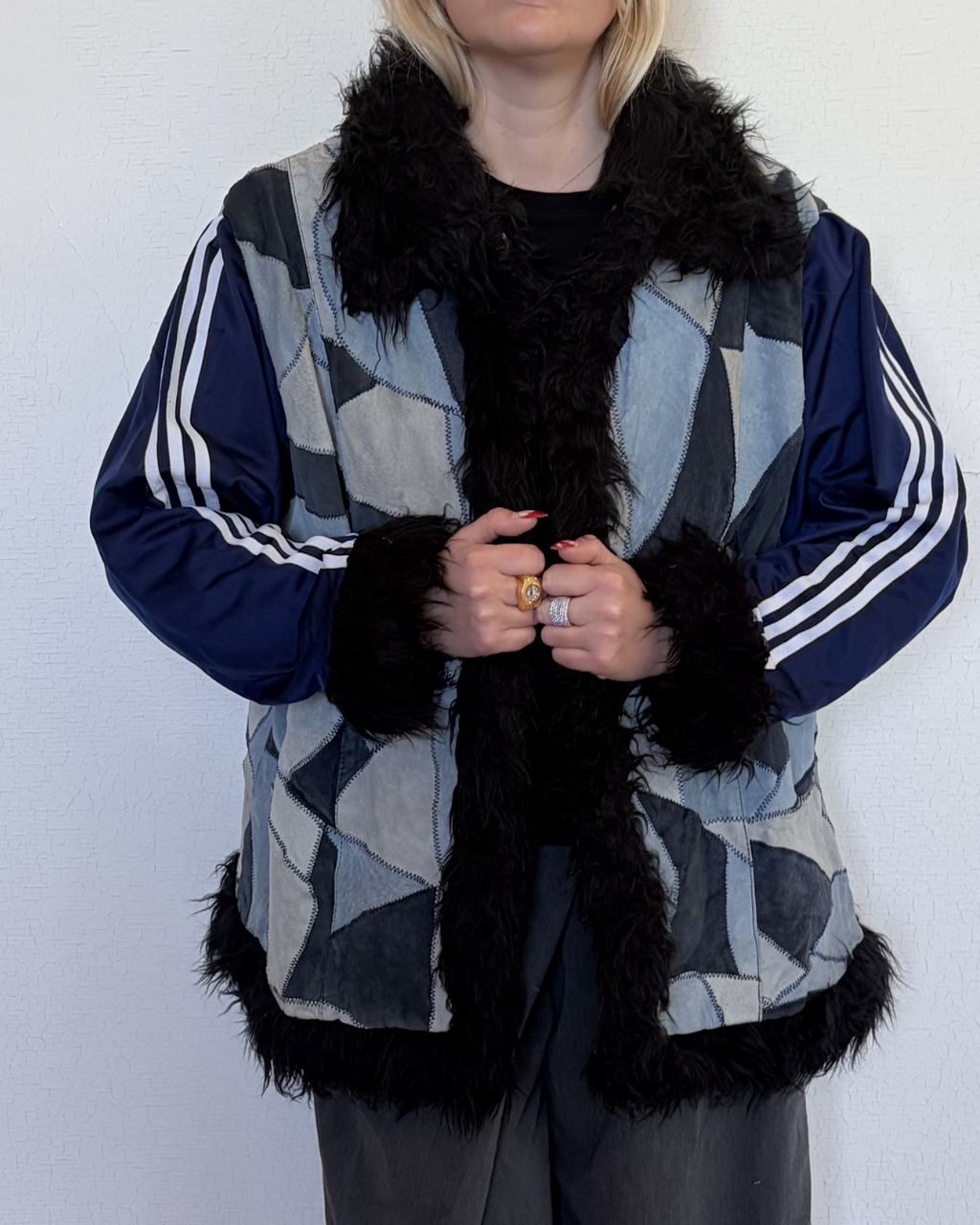 #97 Blue Afghan coat