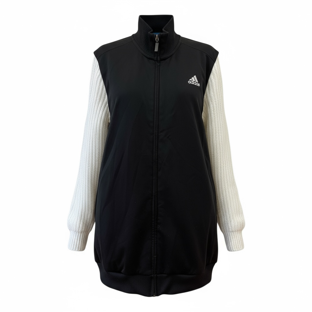 #11 Veste de sur-vêtement Adidas noire à manches pull