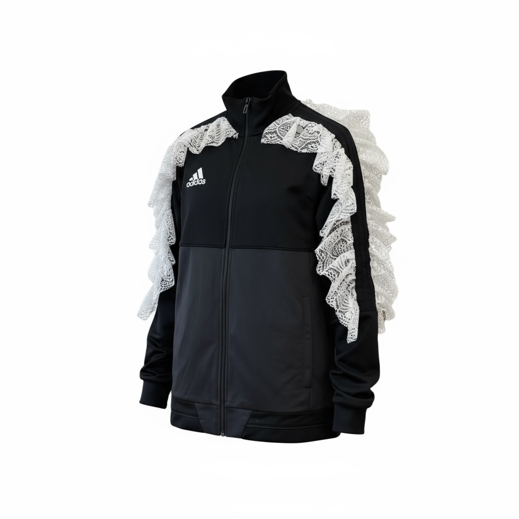 #12 Veste de sur-vêtement Adidas à froufrous