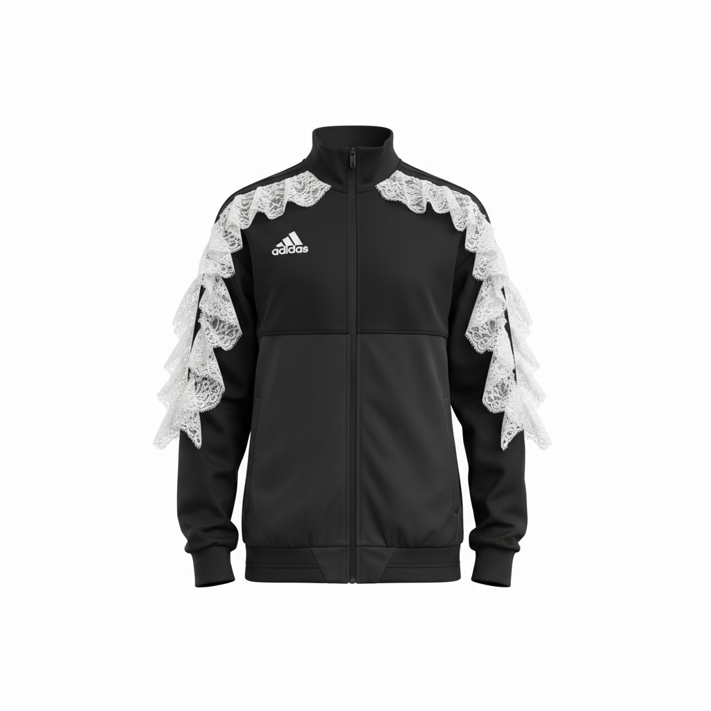 #12 Veste de sur-vêtement Adidas à froufrous