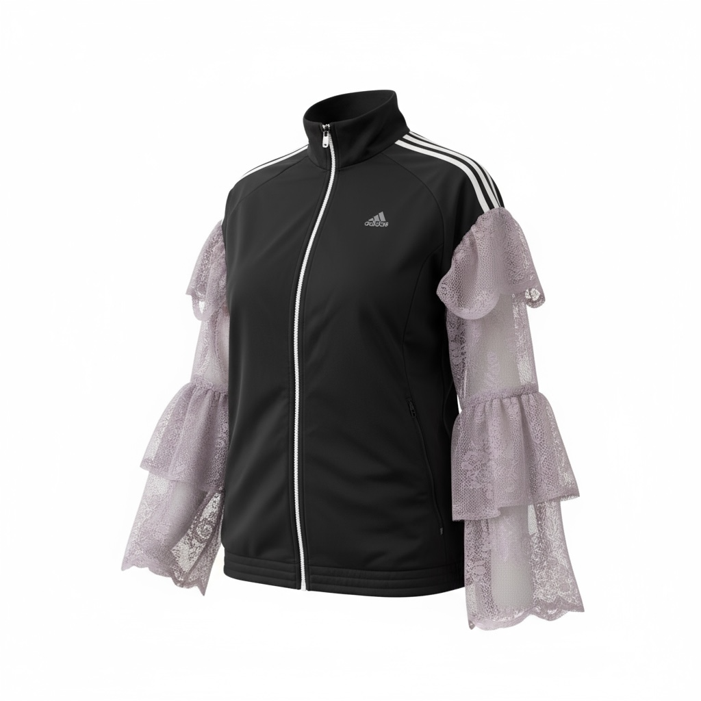 #36 Veste de sur-vêtement Adidas à manches bouffantes