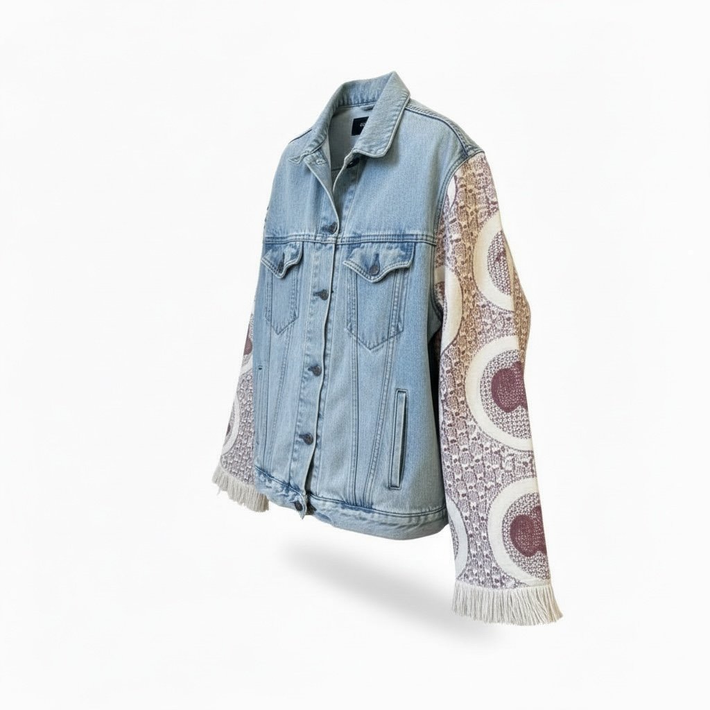 #76 Veste en jean avec manches couvertures