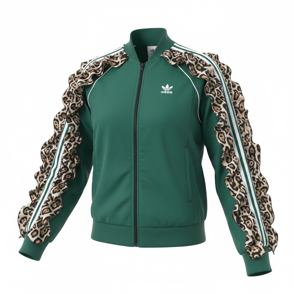 #83 Veste de sur-vêtement froufrous léopard