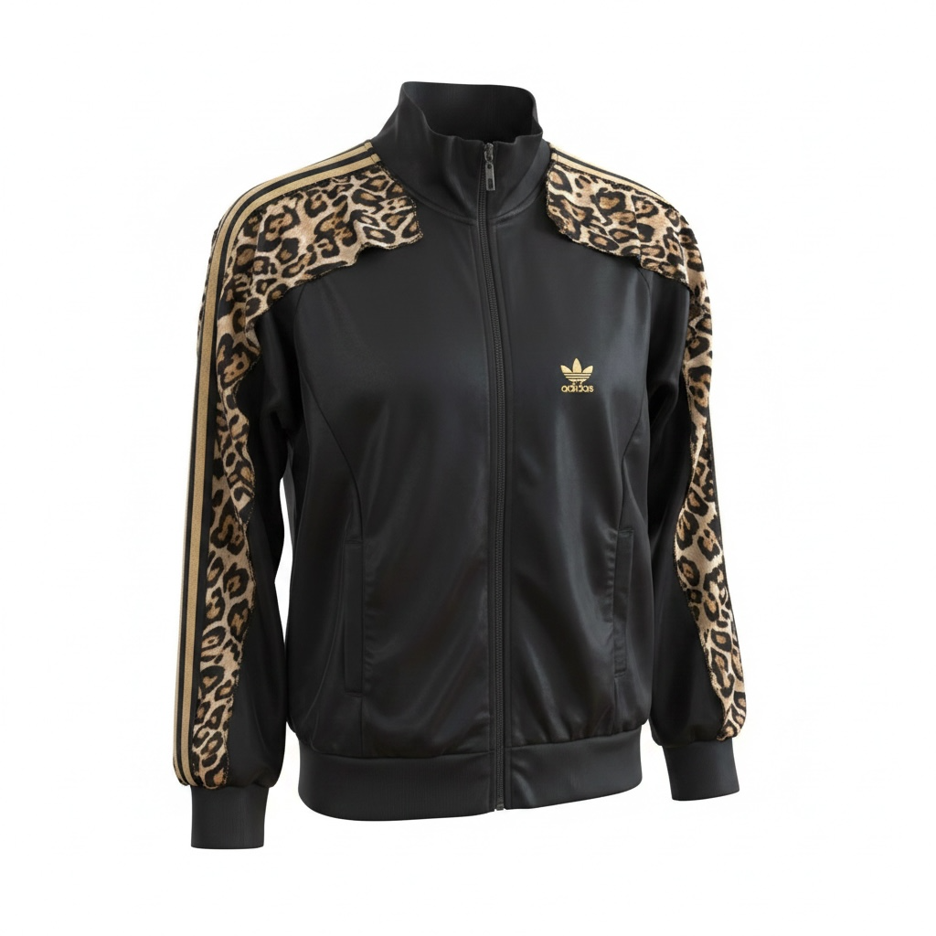 #95 Veste de sur-vêtement froufrous léopard